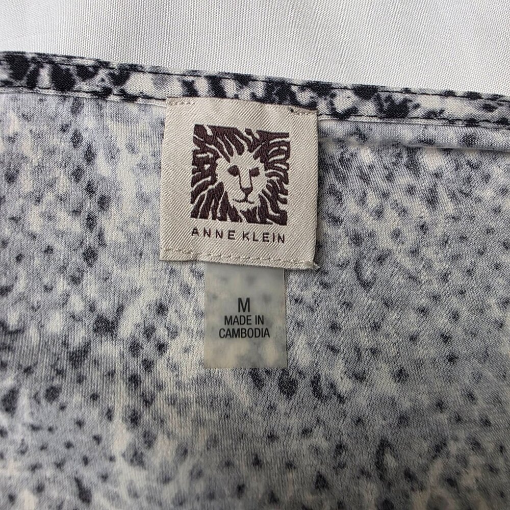 Anne Klein Snakeskin Print Ruffle Sleeve Blouse - Picture 5 of 8